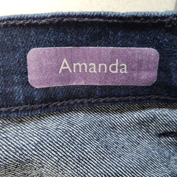 Gloria Vanderbilt Womens Amanda Blue High Rise Denim Straight Leg Jeans Size 6P - Picture 6 of 11